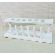 Experimental Aids Test Tube Rack Wooden Physical 6 Holes 6 Pillars (Excluding Tube)