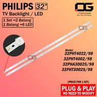 PHILIPS 32 Inch 32PHT4022/98 / 32PHT4002/98 / 32PHA30025/98 / 32PHT3002S/98 LED Backlight TV / Light
