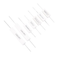 5W 10W Cement Resistor 0.22/1/2/2.2/5/8/10R/20Rω J RJ European Ceramic 5% Precision