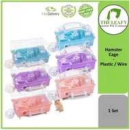 Sangkar Hamster Mewah / Luxury Hamster Cage with External Bathroom & Running Wheel - (Plastic / Wire