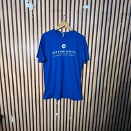 INSPIRE HOPE NEXT LEVEL CLASSIC VINTAGE PULLOVER CREWNECK TSHIRT SHIRT SHORTSLEEVE BLUE LARGE 22x29