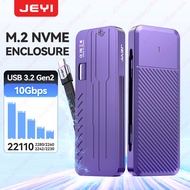 JEYI 22110 M.2 NVME NGFF Enclosure, USB 3.2 Gen2 Type-C 10Gbps SSD Case Support M&B+M Keys 2230/42/2
