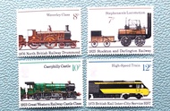1975年英國郵票，英國歷代火車及列車郵票(全套4枚)