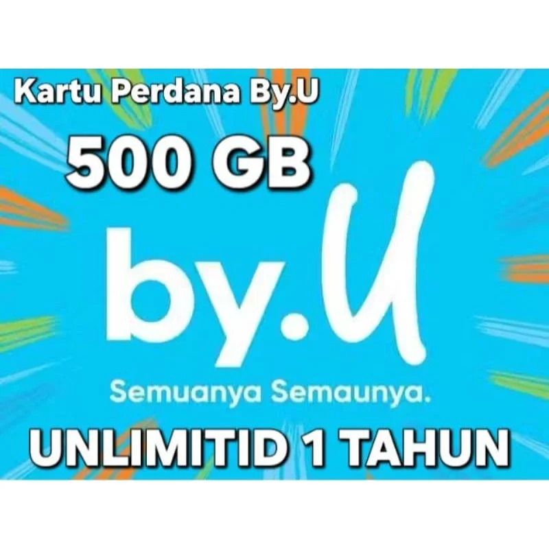 BIG PROMO.... kartu perda by.u dan kuota 500 GB unlimited 1 tahun tanpa batas aktif seluruh wilayah