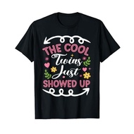 Men's cotton T-shirt The Cool Twins Just Showed Up Funny Twins T-Shirt Fast Shipping 4XL , 5XL , 6XL