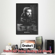 DRAKE - Music Album Poster Mirrored Composite Frame Wall Hanging Living Room Decor, Home Decoration