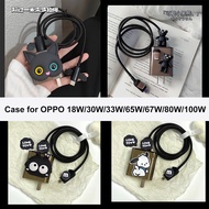 Compatible for OPPO 65W Reno 5 Charger Protector 67W Reno 10pro plus Charger Case Grey TPU 5pcs Set 