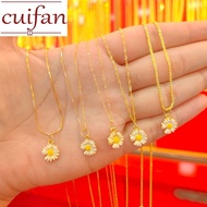 จี้ดอกเดซี่สีขาว ทองคำ 99.99% น้ำหนัก 0.1-0.2 กรัม สร้อยคอ18kอิตาลีแท้