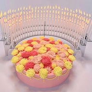 Celebration Stadium Silver-Mirror Finish, Birthday Candle Holder Perfect for 50th 60th 70th 75th 80t