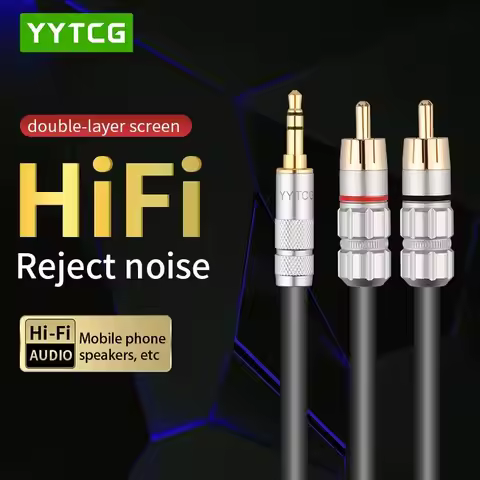 YYTCG-CM Aux Cable Adapter, TV Audio Cable, PC Amplifier, Home Theater, DVD Speaker Cable, 3.5mm to 