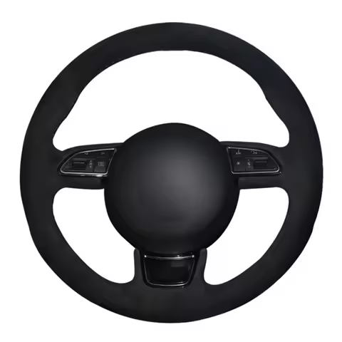 Steering Wheel Cover Hand-stitched Black Suede For Audi A1 8X A3 8V Sportback A4 B8 Avant A5 8T A6 C