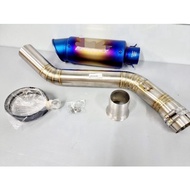 ท่อสลิปออน สลิปออน Ninja ZX25R พร้อมปลายท่อ C Project สีไทเท ปลายโค้ง อุปกรณ์ครบ