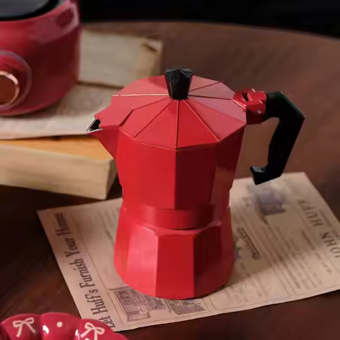 Mocha Coffee Pots Italian Aluminum Octagonal Pot Coffee Cup Maker Tea Maker Portable Coffee Maker
