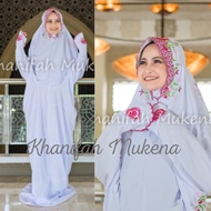 Mukena Lajuran Terusan Remaja Tanggung Putih Rukuh Lajuran Terusan Remaja Mukena Terusan Santri