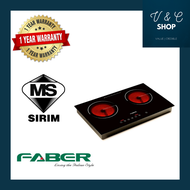 Faber Ceramic Hob FCH 3C/69BK 3000W Built-in Double Electric Ceramic Cooker Hob 置入式 电磁炉