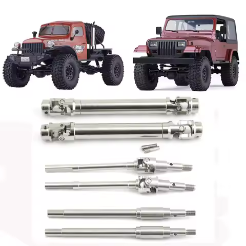 Metal Front Rear Axle Drive Shaft CVD Steering Rod for 1/10 FMS Mashigan RocHobby Atlas RC Car Upgra