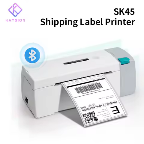 KAYSION Thermal Label Printer Portable No Ink Required 4x6 for Small Business WiFi Bluetooth USB Hig