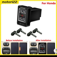 MO U912-TJ For Honda Car Wireless TPMS Tire Pressure Monitoring System Built-in Sensor LCD Display Embedded Monitor