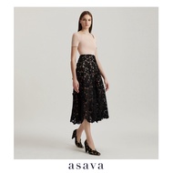 [asava aw24] Asava Fit-and-flare Dress เดรสผู้หญิง ทรงฟิตแอนด์แฟลร์ แขนสั้น ตะขอและซิปหลัง