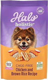Halo Natural Dry Dog Food, Small Breed Chicken &amp; Chicken Liver Recipe, 10-Pound Bag