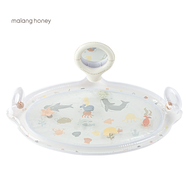[Malang Honey] Malanghoney Tummy Time Baby Water PlayMat Tactile Play with Mirror & Colored Bells fo