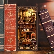 Nook Diy 3D Wooden Craft Miniature Dollhouse Puzzle Kit Book Nook Magic Wand for Custom Kids Toys wi