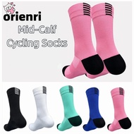 ORIENRI Cycling Socks, Professional Moisture-Wicking Mountain Bike Sock,  Breathable Quick Dry Mid-C