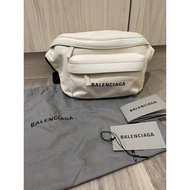 🔺二手🔺BALENCIAGA巴黎世家全牛皮白色腰包