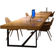 Leisure Workbench Simple Large Leisure Chair Restaurant loft Solid Wood Combination Modern Long Conf