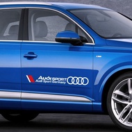 2Pcs/lot Car Side Body Vinyl Decal Sticker Sports Racing Race Car Decals For Audi A3 A4 B5 B6 B7 B8