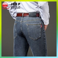 JEEP SPIRIT Denim Jeans Men Straight Cut Seluar Jeans Lelaki Celana Panjang Lelaki Washed Jeans 牛仔褲男
