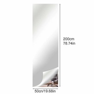 【LADYFT】0.5*2M Mirror Wall Sticker Self Adhesive Mirror Sheets DIY Home Decor Removable