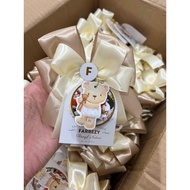 Large ribbon T01 size 12cm hamper ribbon/ party ribbon/ adhesive ribbon/ ready-made ribbon/ gift rib