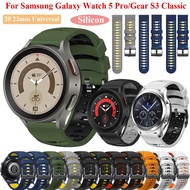 [HOT JUXXKWIHGWH 514] 20 22มม. สำหรับ Samsung Galaxy นาฬิกา3/4/46มม./42มม./5 Pro/gear S3 Frontier สร้อยข้อมือซิลิโคนนาฬิกา5 40 44มม. อุปกรณ์เสริม