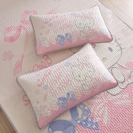 Mèo Kitty Băng Mùa Hè Lụa Áo Gối Bé Gái Mầm Non Ngủ Trưa KT Mèo Gối Hello Kitty Lõi Gối Polyester Sợ