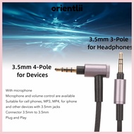ORIENTLIIY Earphone Replacement Cable, 1.5m/4.9ft with Mic and Volume Control Earbuds Upgrade Wire, 