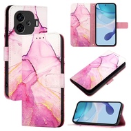Ready to ship PT003 Marble Pattern Flip Leather Phone Case For vivo iQOO Z9 / iQOO Z9 Turbo/vivo iQO
