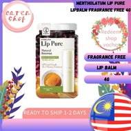 Mentholatum Lip Pure Lipbalm Fragrance Free 4g (G)