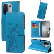 XICCI for Vivo V60 V60Lite V50 V50Lite V40Lite Y31 5G 2025 Phone Case Flower Embossed Butterfly Wall