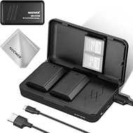 NEEWER 2280mAh NP-FZ100 Replacement Battery Charger Set, 2 Batteries and 1 USB Dual Channel Charging