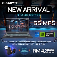 GIGABYTE G5 MF5-G2MY383SH GAMING LAPTOP ( I7-12650H ,8GB DDR5 ,512GB SSD ,RTX 4050 6GB ,15.6″ 144Hz ,BLACK- W11 )