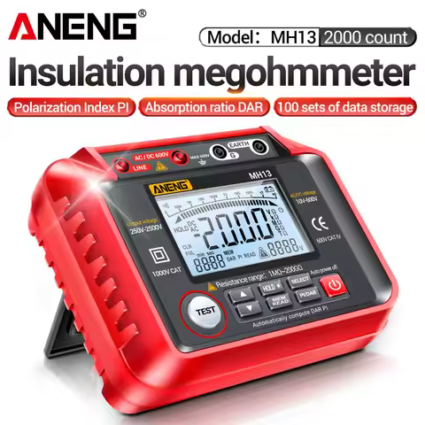 ANENG MH13 Ohm Voltage Tester Digital Multimeter Megometro Insulation Earth High Resistance Meter Te