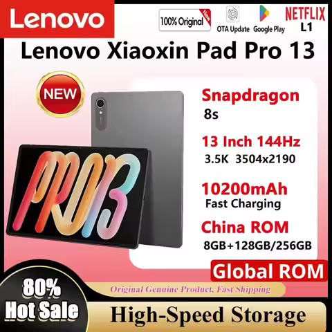 Lenovo Xiaoxin Pro 13 AI Tablet 3.5K 144Hz Snapdragon 8s Gen4 WIFI7 10200mAh Original CN Version Pad