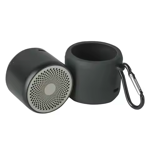 Loudspeaker Silicone Sleeve for EWA A106 Pro Speaker Speaker Protective Shell with Metal Hook Black