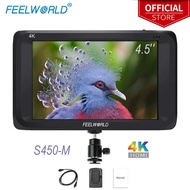 Feelworld S450-M 4.5 inch Camera Field Monitor HD 1280x800 IPS Screen 3G SDI 4K HDMI Monitor External Display for DSLR C