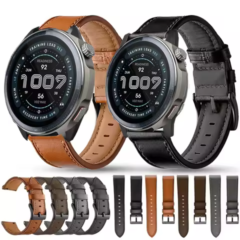 Leather Strap for Amazfit Balance 2 Smartwatch Wriststrap Quick Releas Band for Amazfit Balance 2 Br