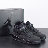 Tennis Air Jordan 4 "Black Cat" black light graphic basketball shoes