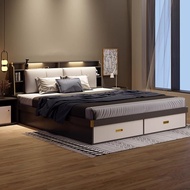 Newest Solid Wooden Bed Frame Storage Bed Frame Super Single Bed Frame Queen Bed Frame King Bed Fram