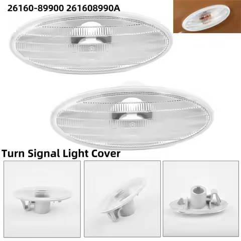 2Pc Side Turn Signal Light Cover Fender Marker 26160-89900 For NISSAN MARCH III K12 For NISSAN NOTE 
