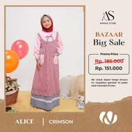 BAJU GAMIS ANAK TERBARU NIBRAS ALICE CRIMSON / PUSAT GAMIS ANAK NIBRAS